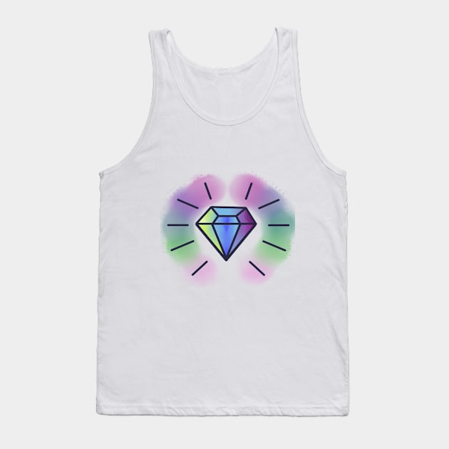 Crystal in rainbow colors. Tank Top by samara_shop